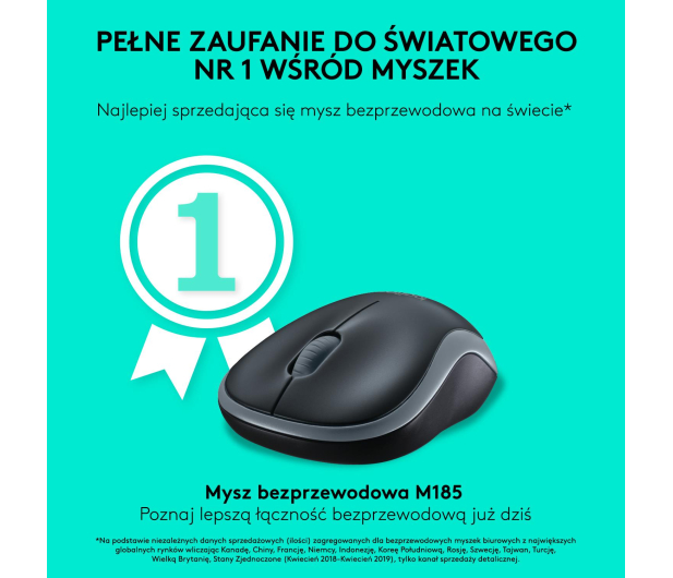 LOGITECH M185 GREY 910-002238 - 69022 - zdjęcie 7